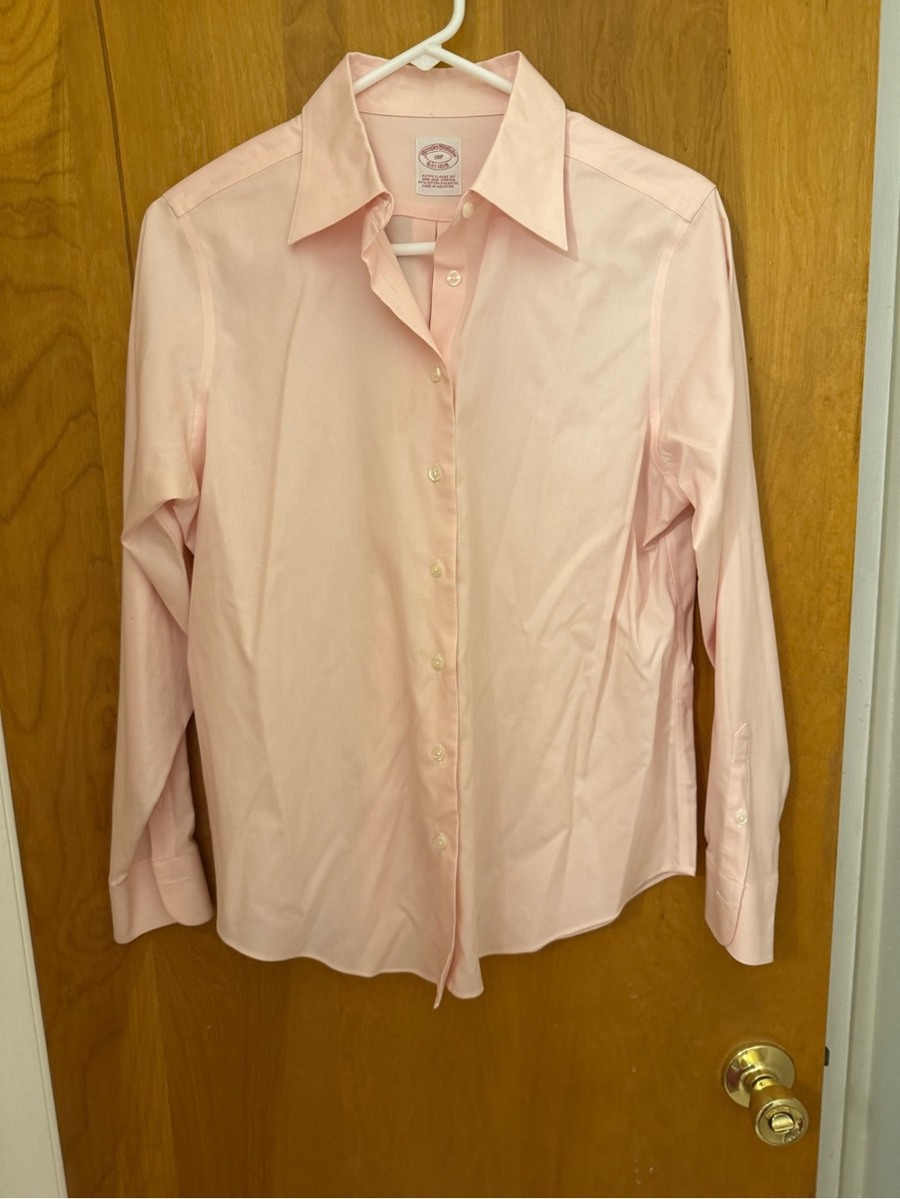 Brooks Brothers Women’s Petite Light Pink Button-Up Dress Shirt